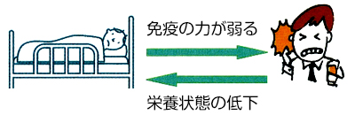 免疫の力が弱る 栄養状態の低下